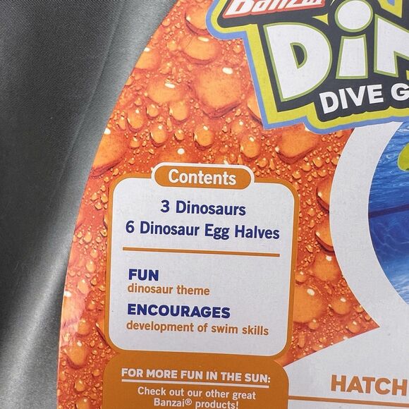 Banzai Dinosaur Dive Eggs – 18 Piece Underwater Pool Set Kids Water Toy 2pc LOT - Picture 11 of 11